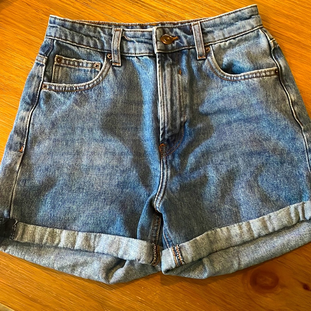 Bershka high rise denim shorts
